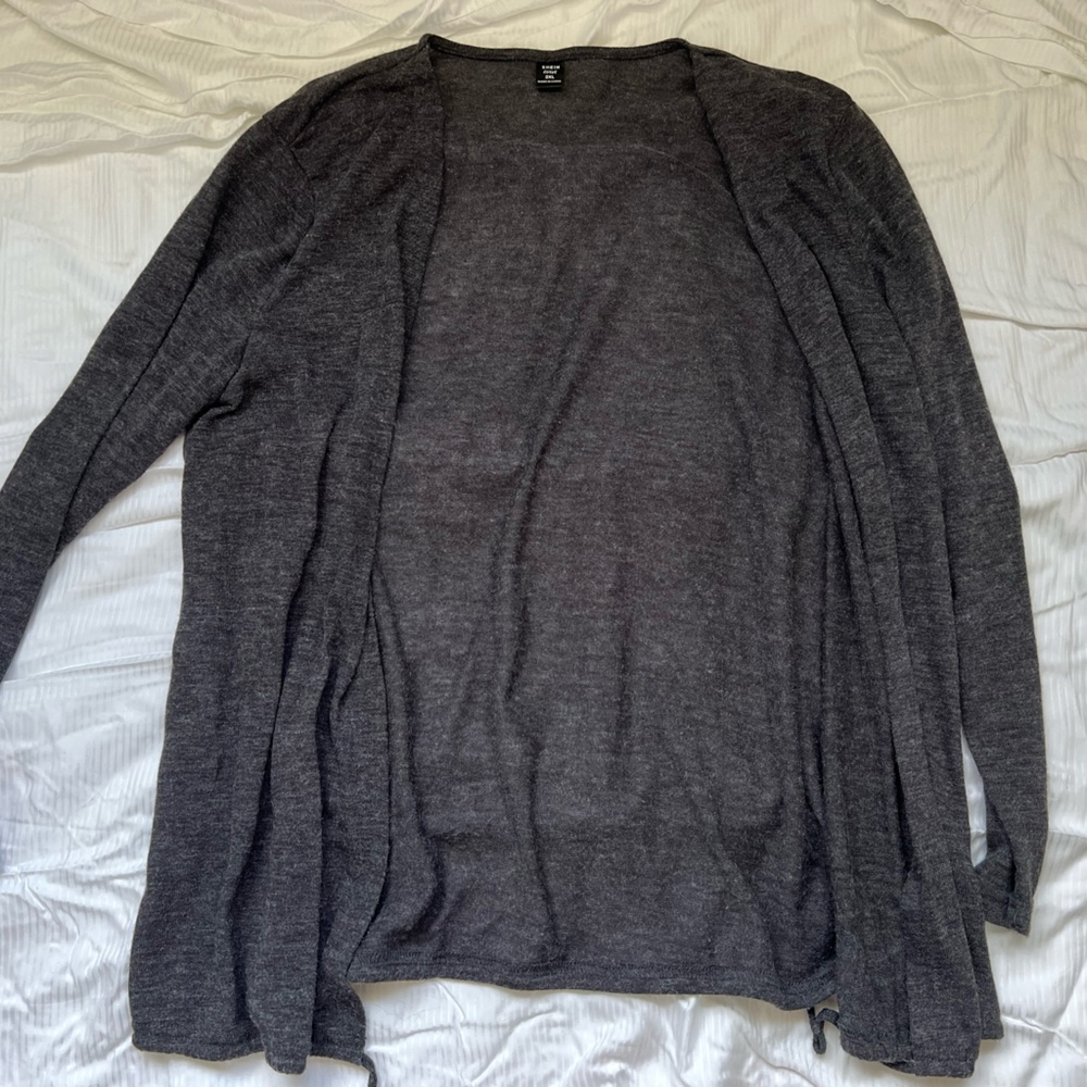 Shien 2XL Dark Gray Cardigan